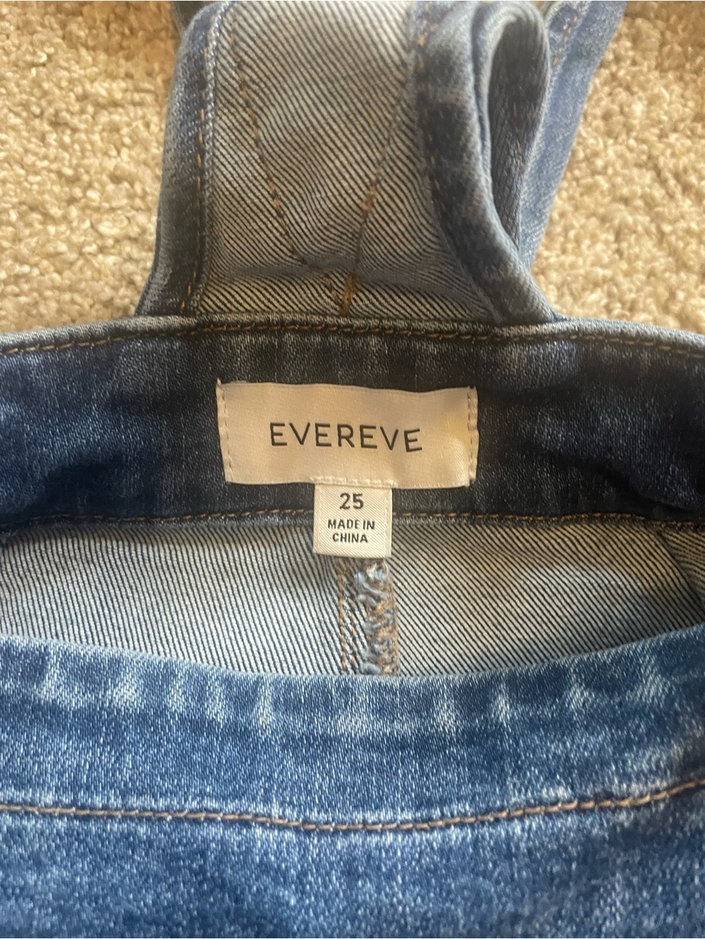 Evereve - Classic Wide-leg Denim Overalls - Size 25 - Picture 4 of 12